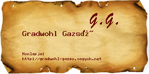 Gradwohl Gazsó névjegykártya